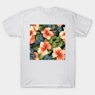 Hibiscus Flowers Pattern 9 T-Shirt